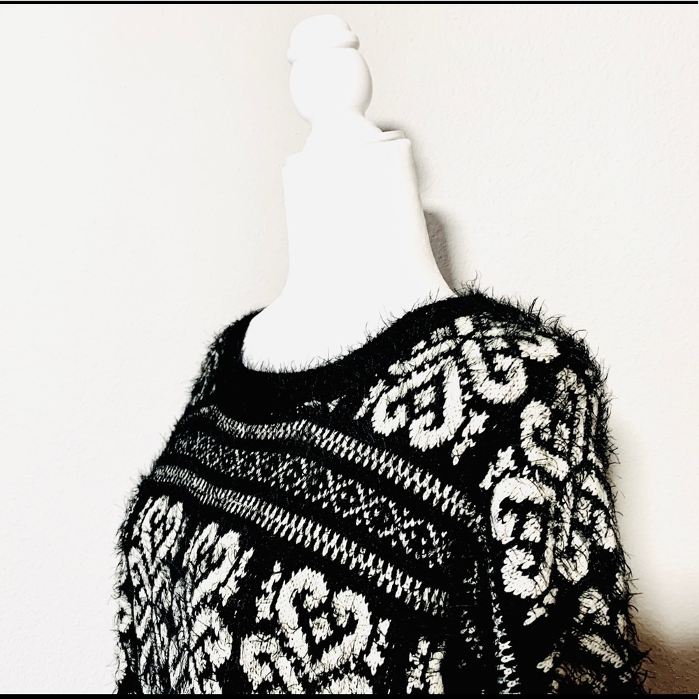 Miley and Molly Black & White Over Sized Sweater - Picture 3 of 8
